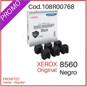 TINTA SOLIDA XEROX 8560 NEGRO PACK X 6 UNIDADES PN 108R00768